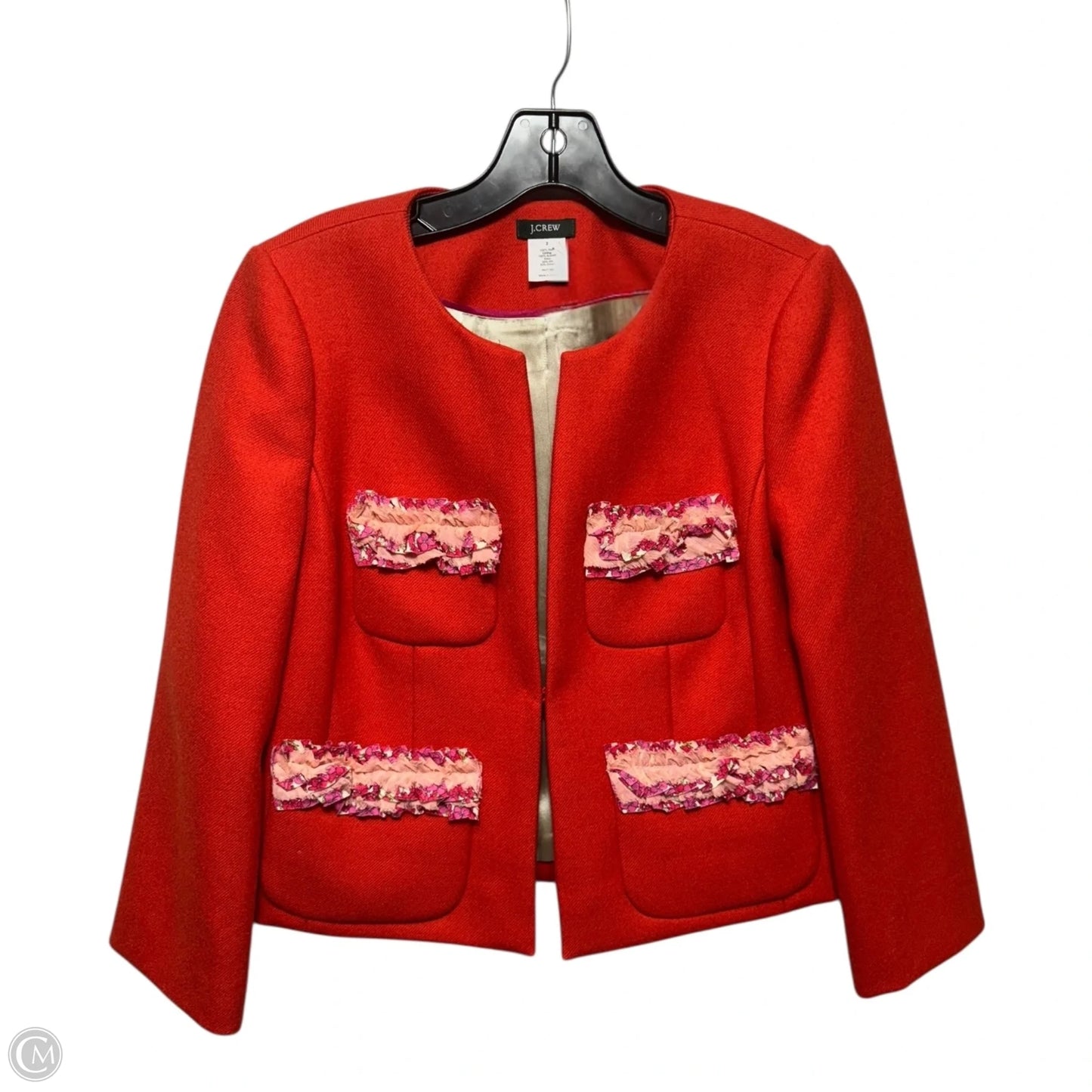 Wool Blazer By J. Crew In Orange, Size: 2
