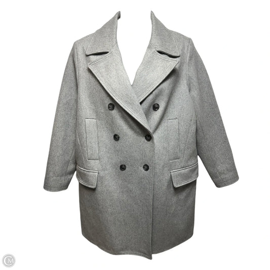 Coat Wool Blend By Banana Republic In Grey, Size: Xl