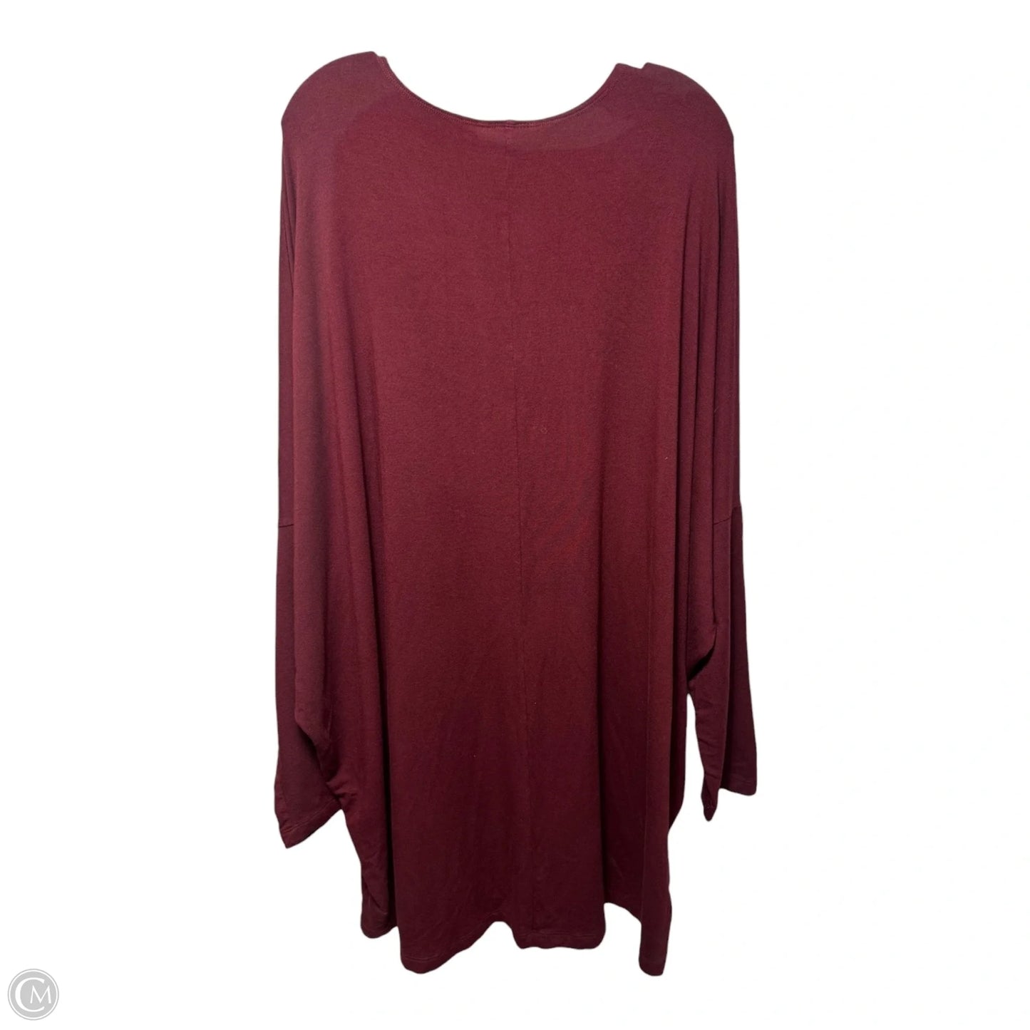 Rachel Tunic Long Sleeve By Bryn Walker In Maroon, Size: 3x