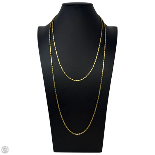 Gold Tone Long Chain Necklace