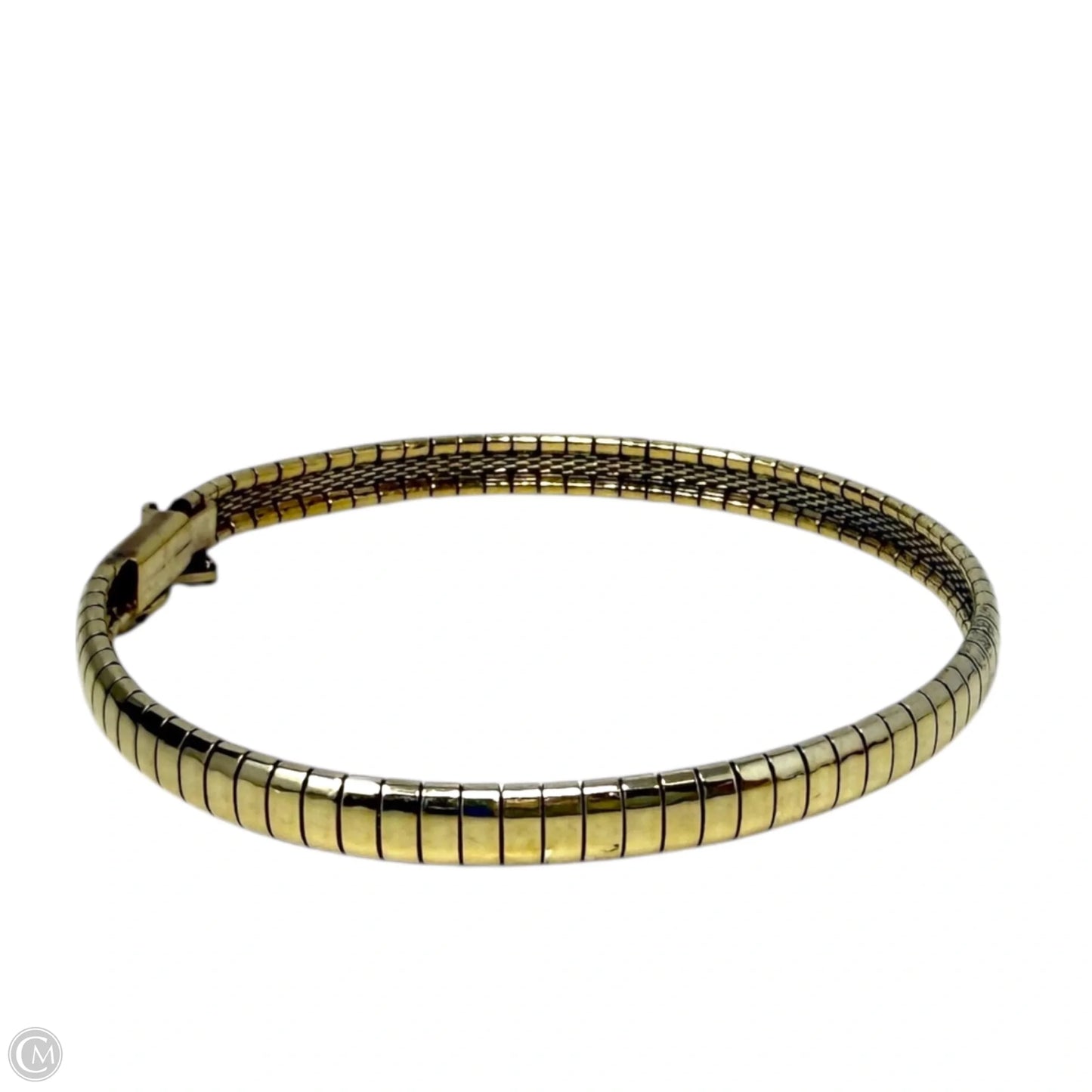 Italian Gold Over Sterling Silver Omega Bracelet