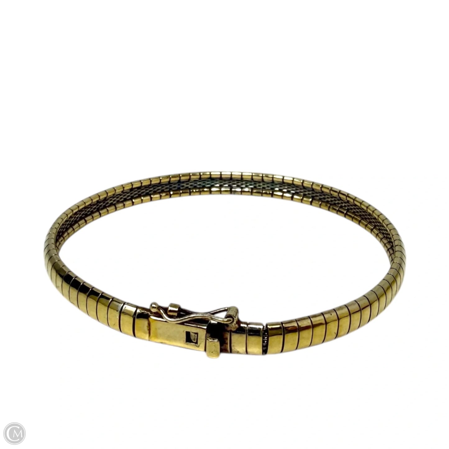 Italian Gold Over Sterling Silver Omega Bracelet
