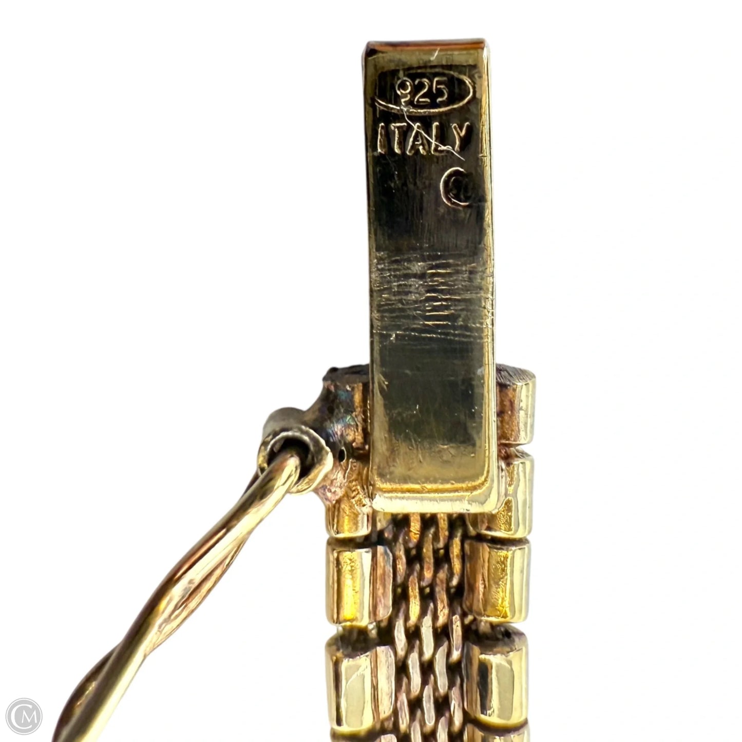 Italian Gold Over Sterling Silver Omega Bracelet