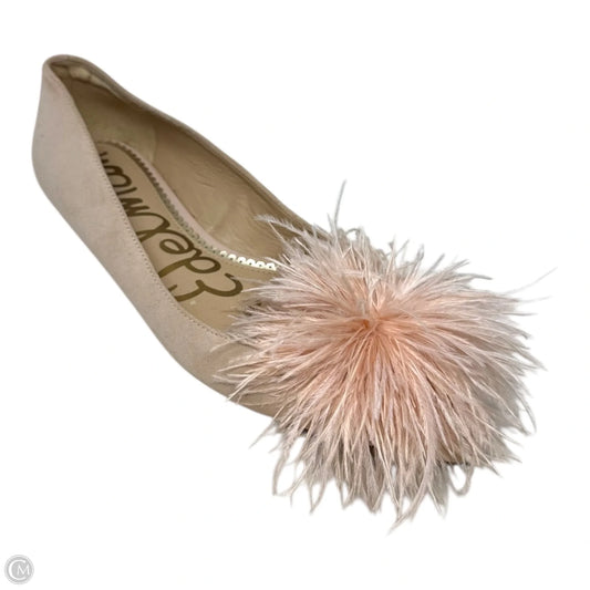 Feather Pom Shoes Flats By Sam Edelman In Peach, Size: 9.5