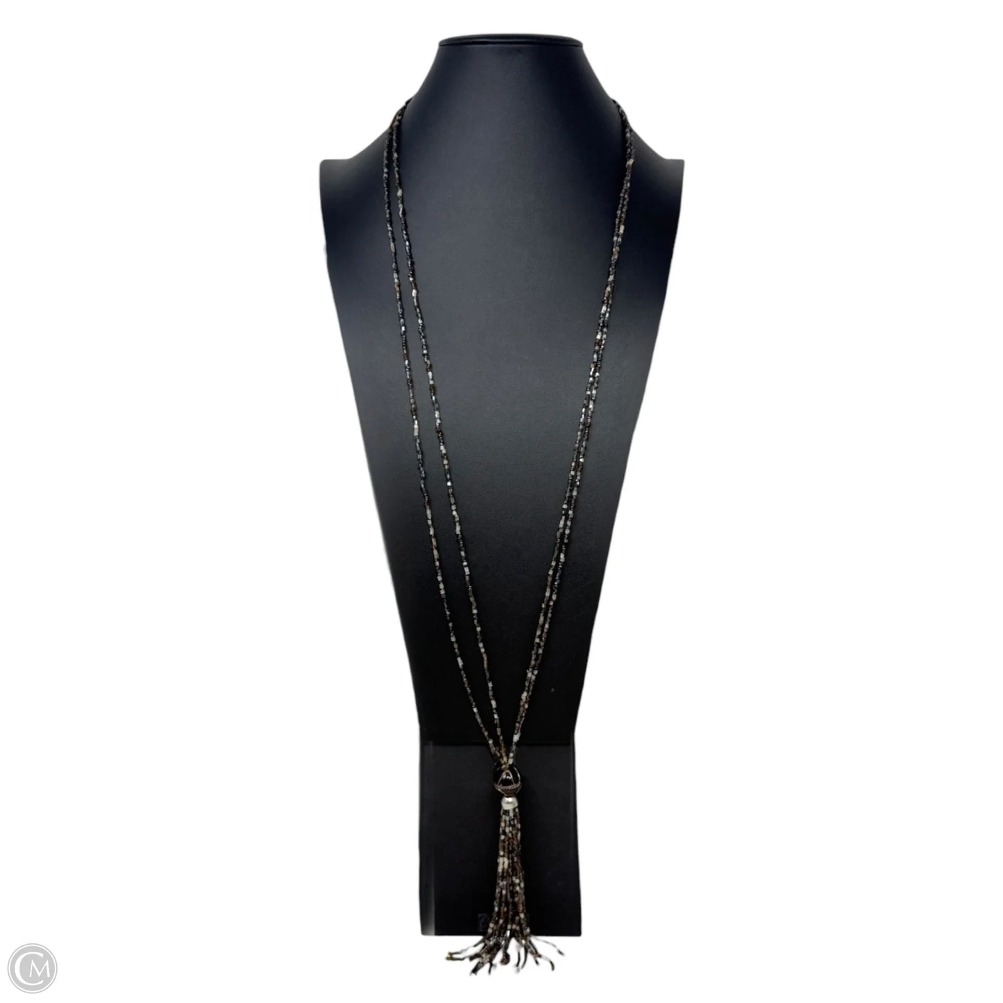 Double Strand Beaded Tassel Necklace
