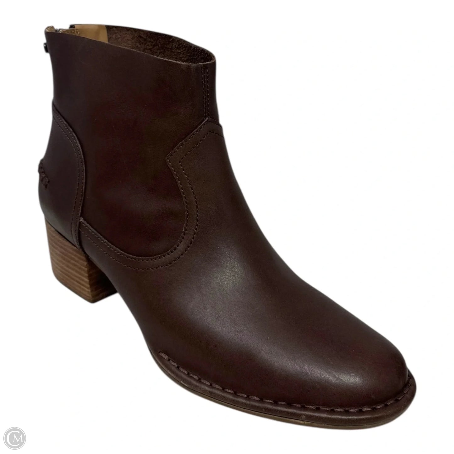 Bandara Block Heel Boots Designer By Ugg In Brown, Size: 9.5