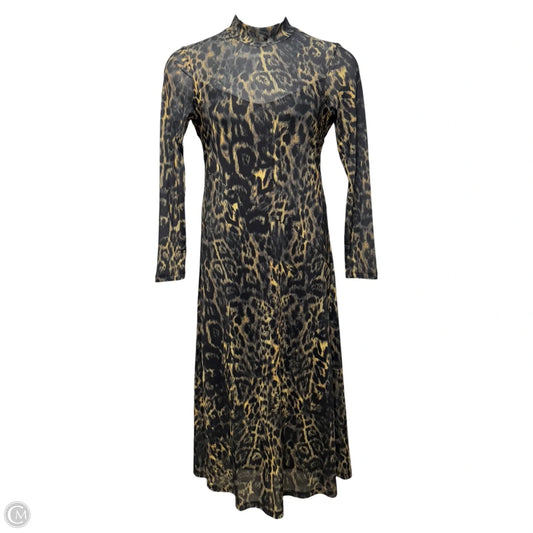 Hanna Leopard Mesh Dress Designer By All Saints In Animal Print, Size: 8