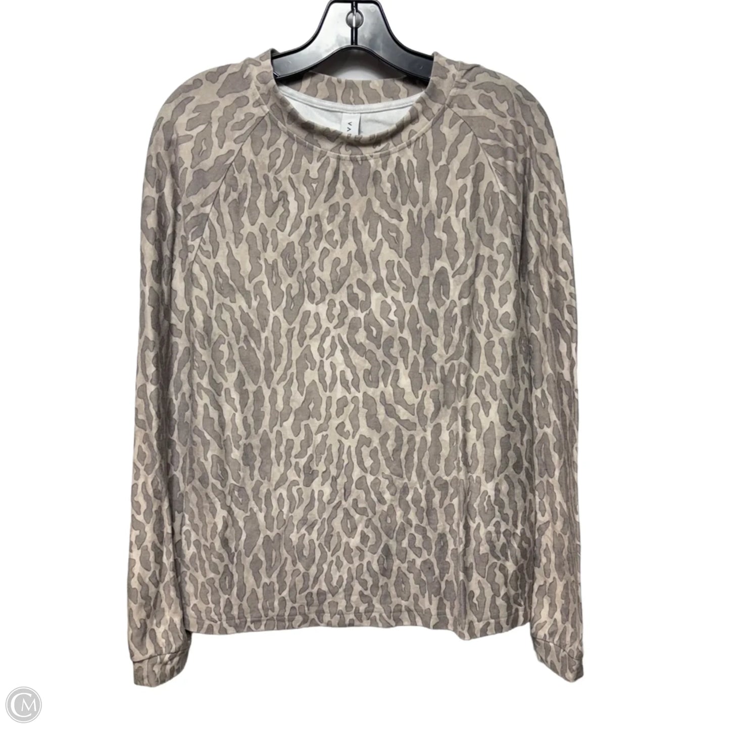 Athletic Top Long Sleeve Crewneck By Varley In Animal Print, Size: S