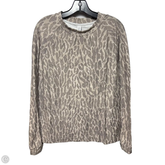 Athletic Top Long Sleeve Crewneck By Varley In Animal Print, Size: S