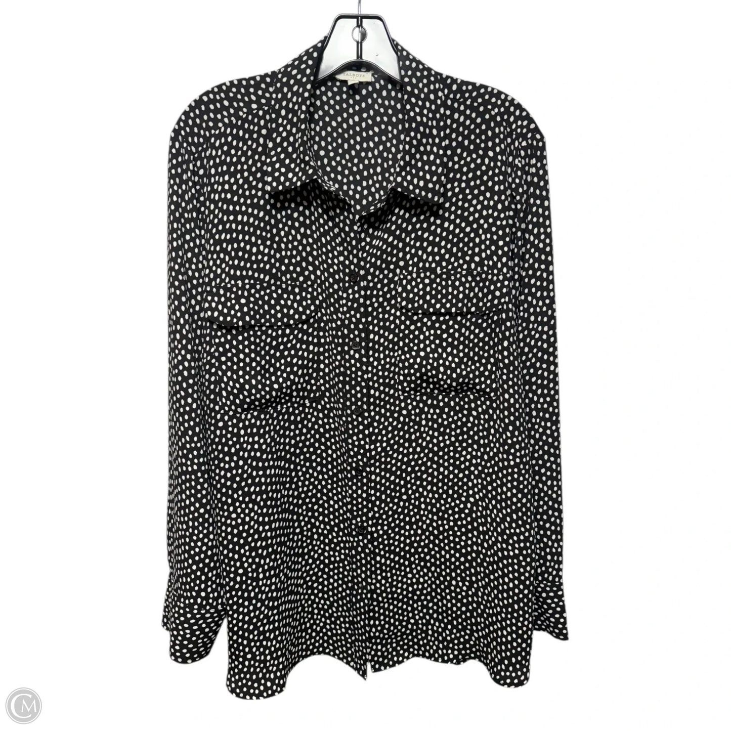 Top Long Sleeve By Talbots In Polkadot Pattern, Size: Xl