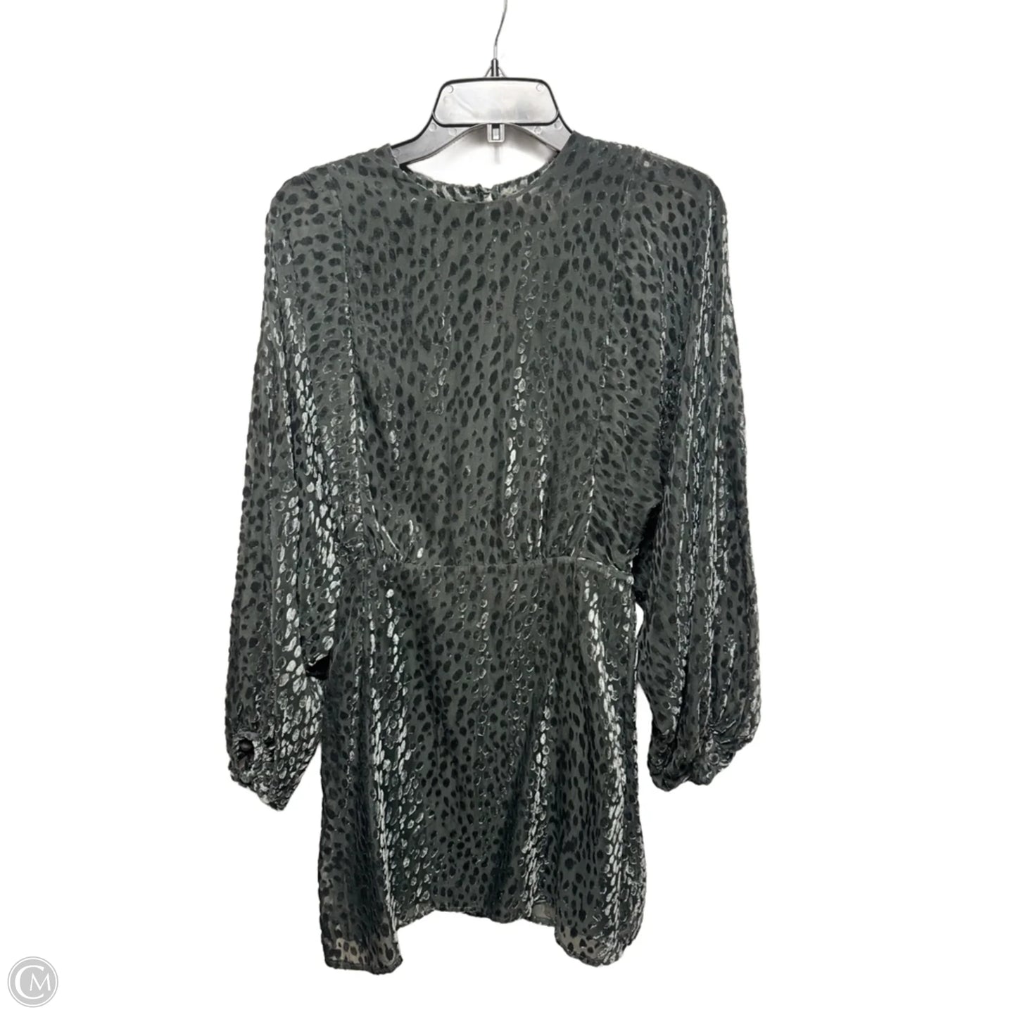 Burnout Velvet Open Back Mini Dress By Stockholm Atelier x & Other Stories In Green, Size: 4