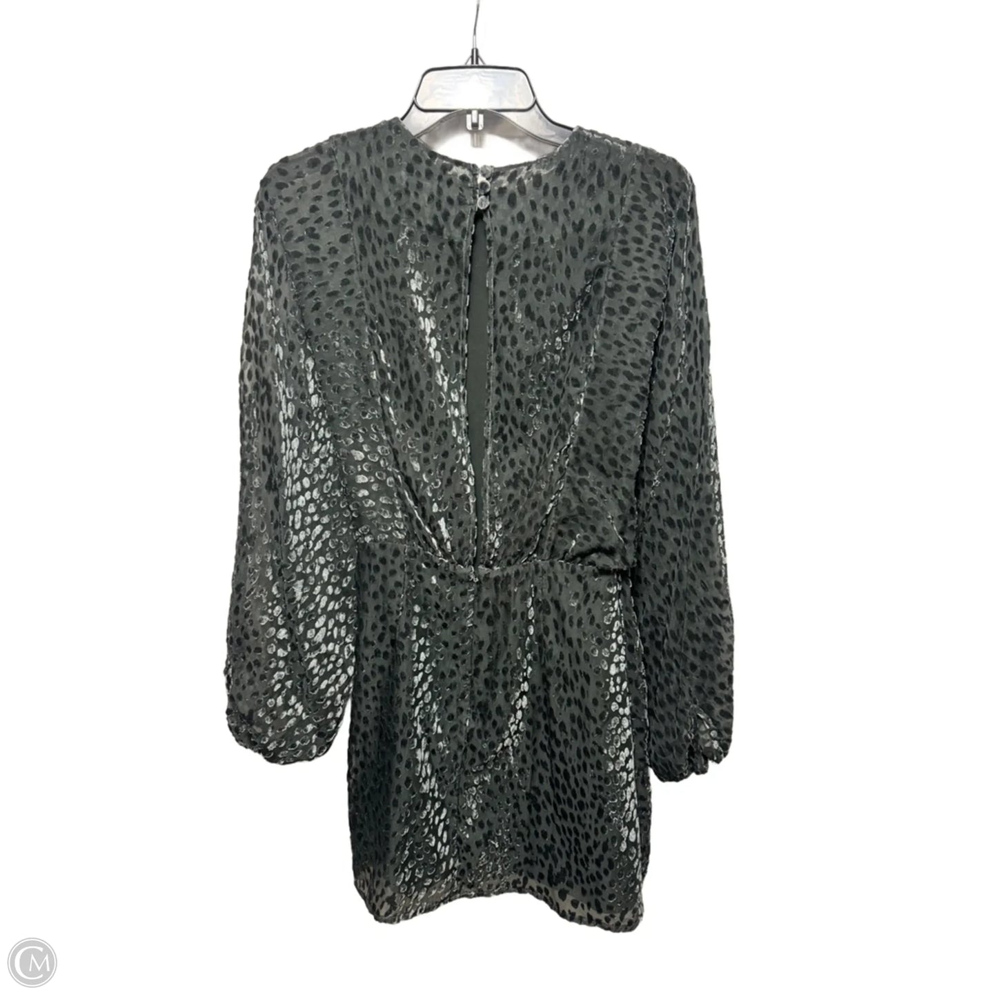 Burnout Velvet Open Back Mini Dress By Stockholm Atelier x & Other Stories In Green, Size: 4