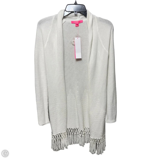 Tatum Sweater Cardigan Designer By Lilly Pulitzer In Cream, Size: Xs