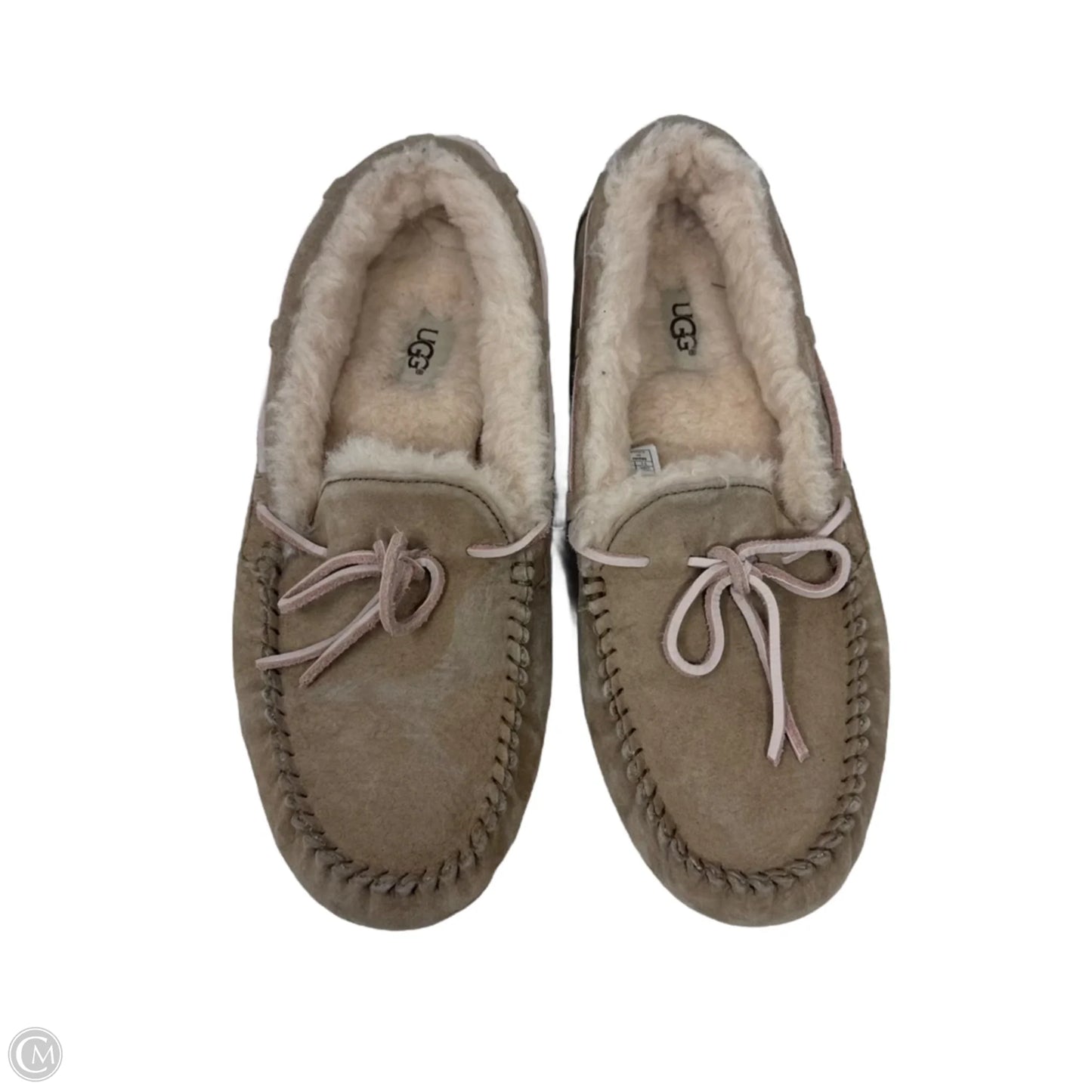 Dakota Slippers Designer By Ugg In Cream, Size: 11