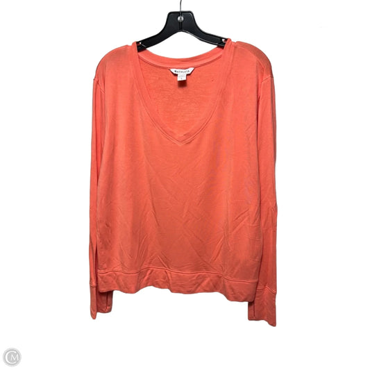 Athletic Top Long Sleeve By Athleta In Orange, Size: L
