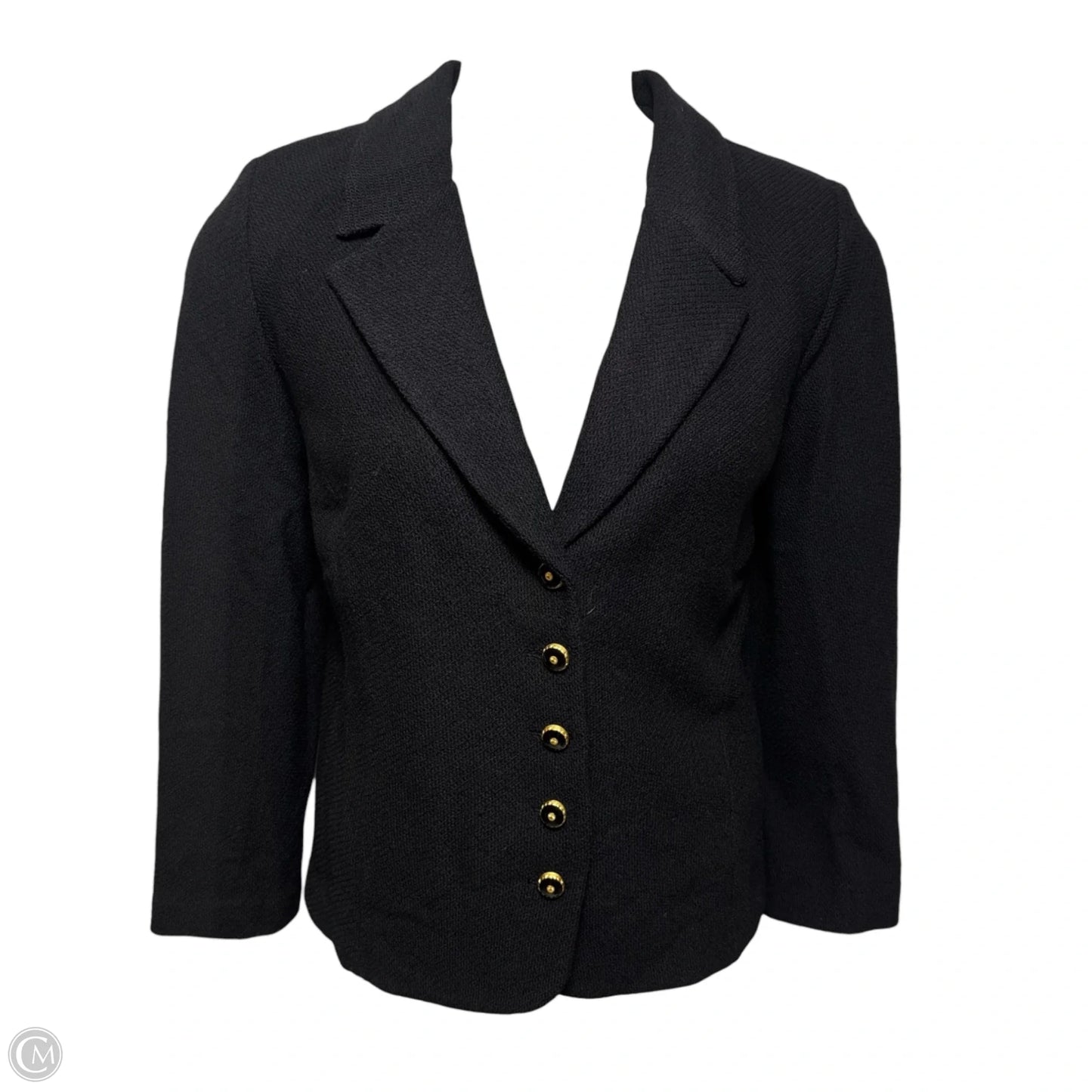Blazer Luxury Designer By St John Collection In Black, Size: 14