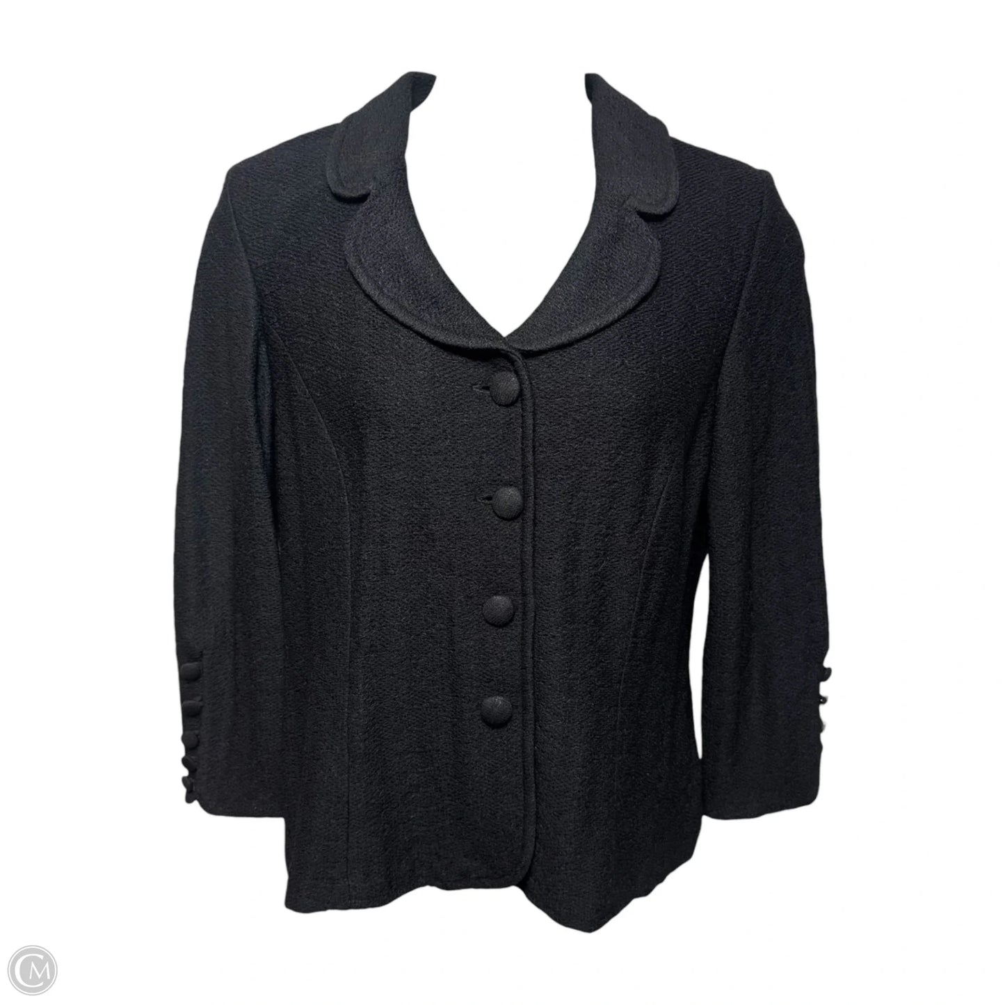 Blazer Luxury Designer By St John Collection In Black, Size: 12