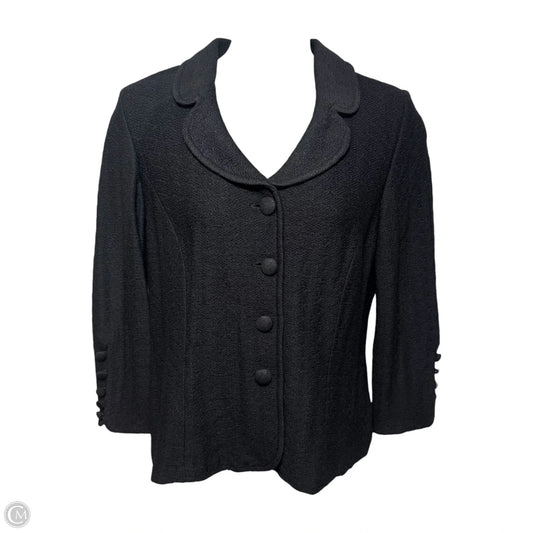 Blazer Luxury Designer By St John Collection In Black, Size: 12