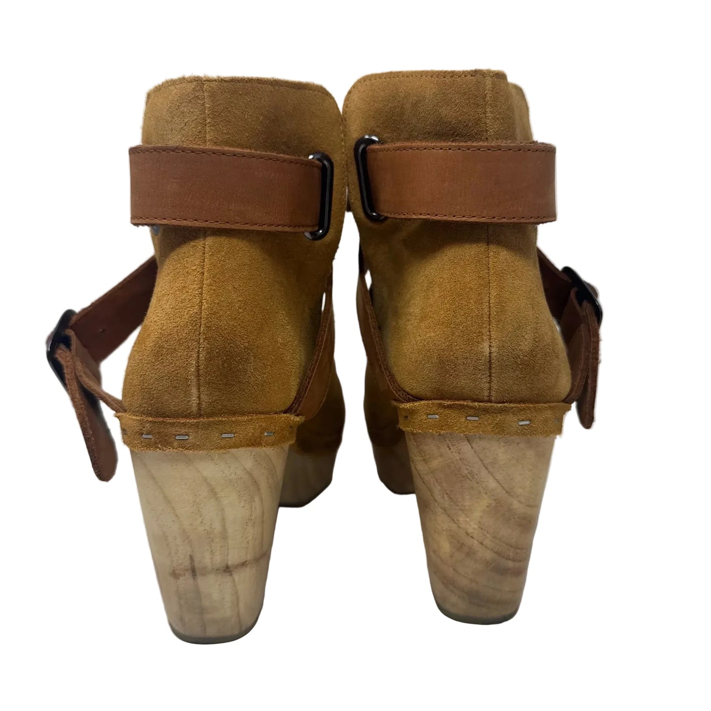 Bungalow Clog Boots Ankle Heels By Free People In Brown, Size: 9