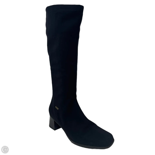 Gore Tex Boots Knee Block Heel In Black, Size: 7.5