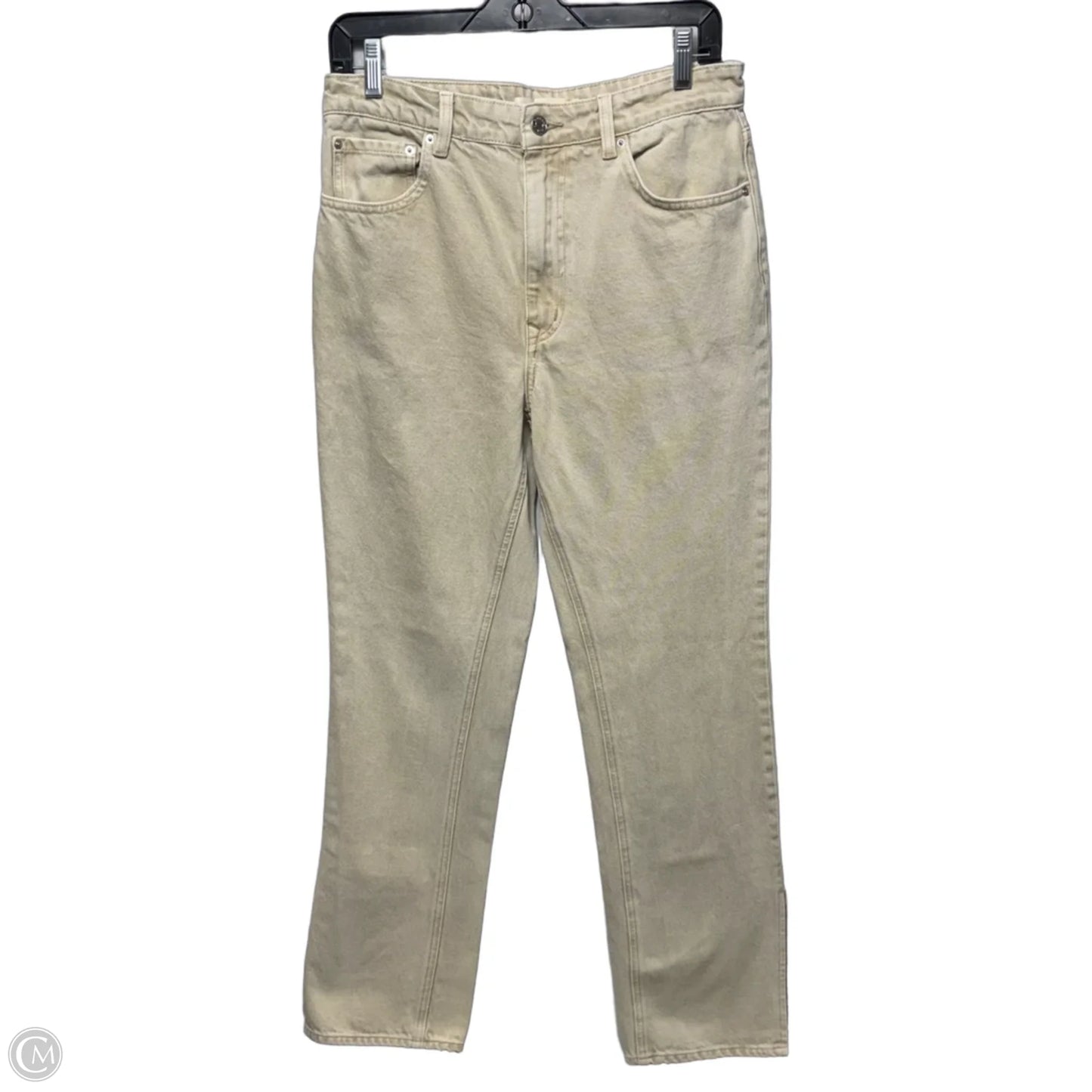 Jeans Straight By Grlfrnd In Cream, Size: 6