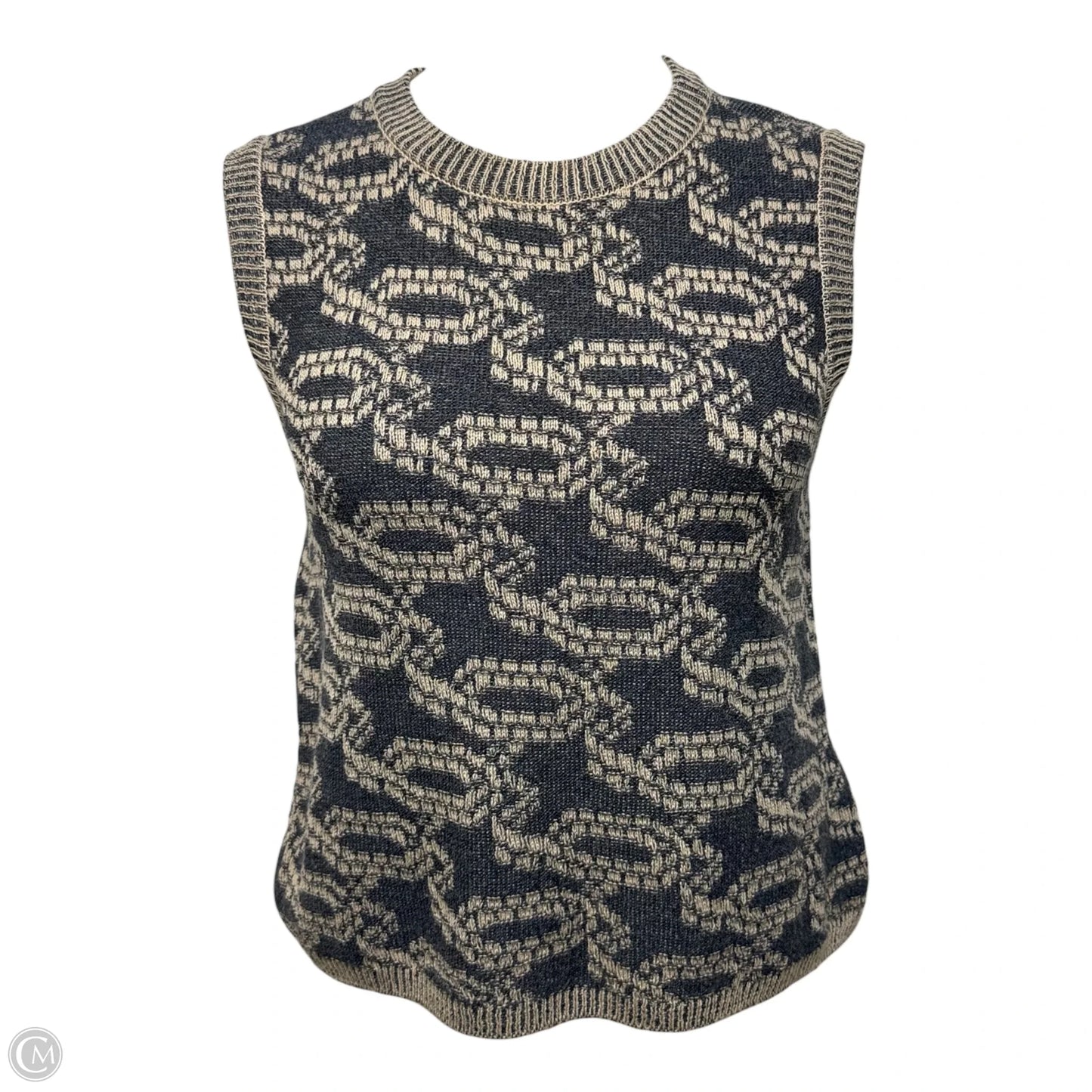 Vest Sweater By St John Knits In Grey, Size: M