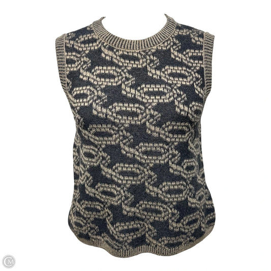 Vest Sweater By St John Knits In Grey, Size: M