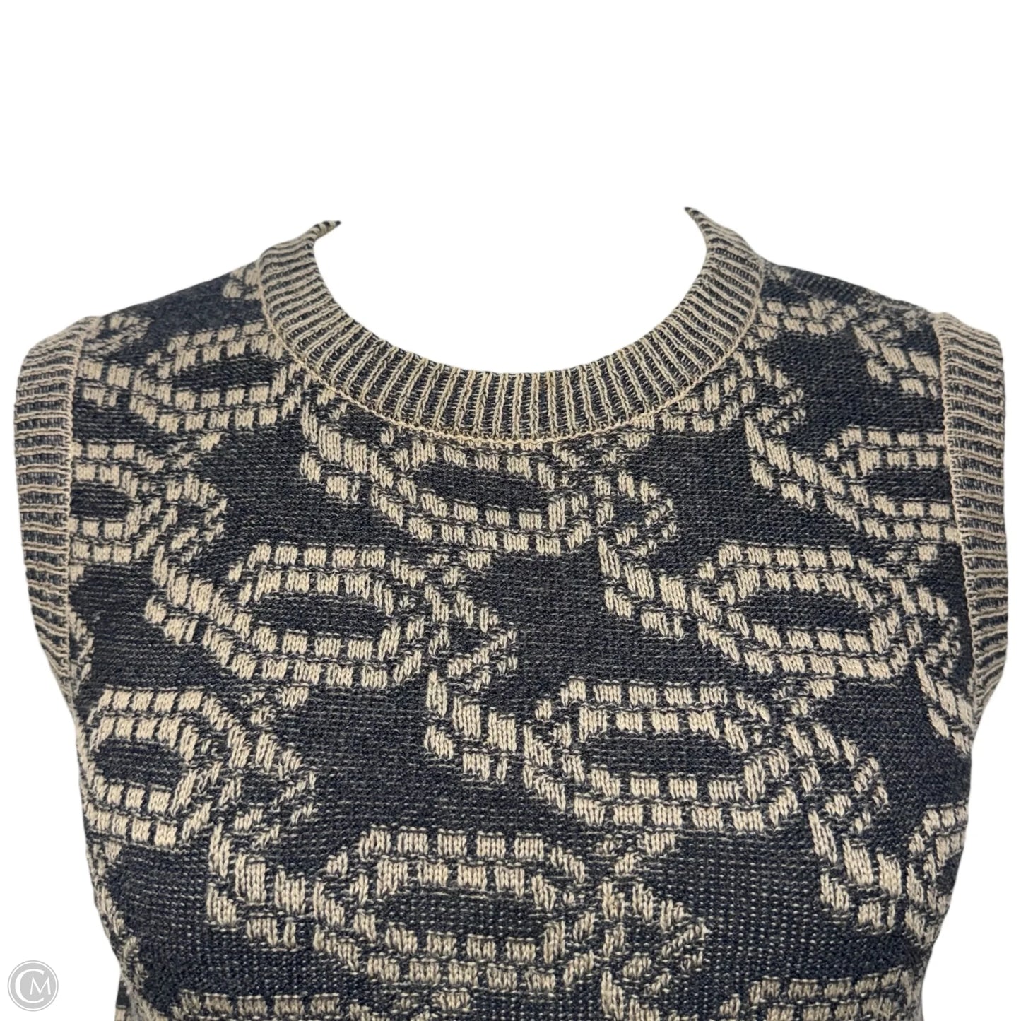 Vest Sweater By St John Knits In Grey, Size: M