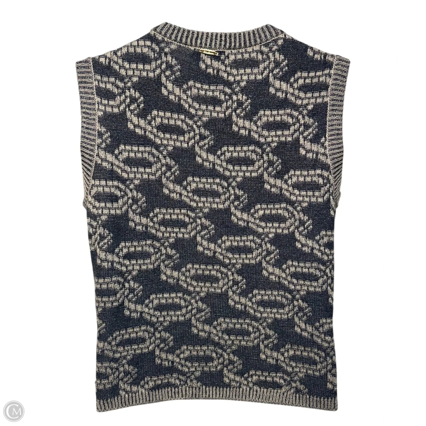 Vest Sweater By St John Knits In Grey, Size: M