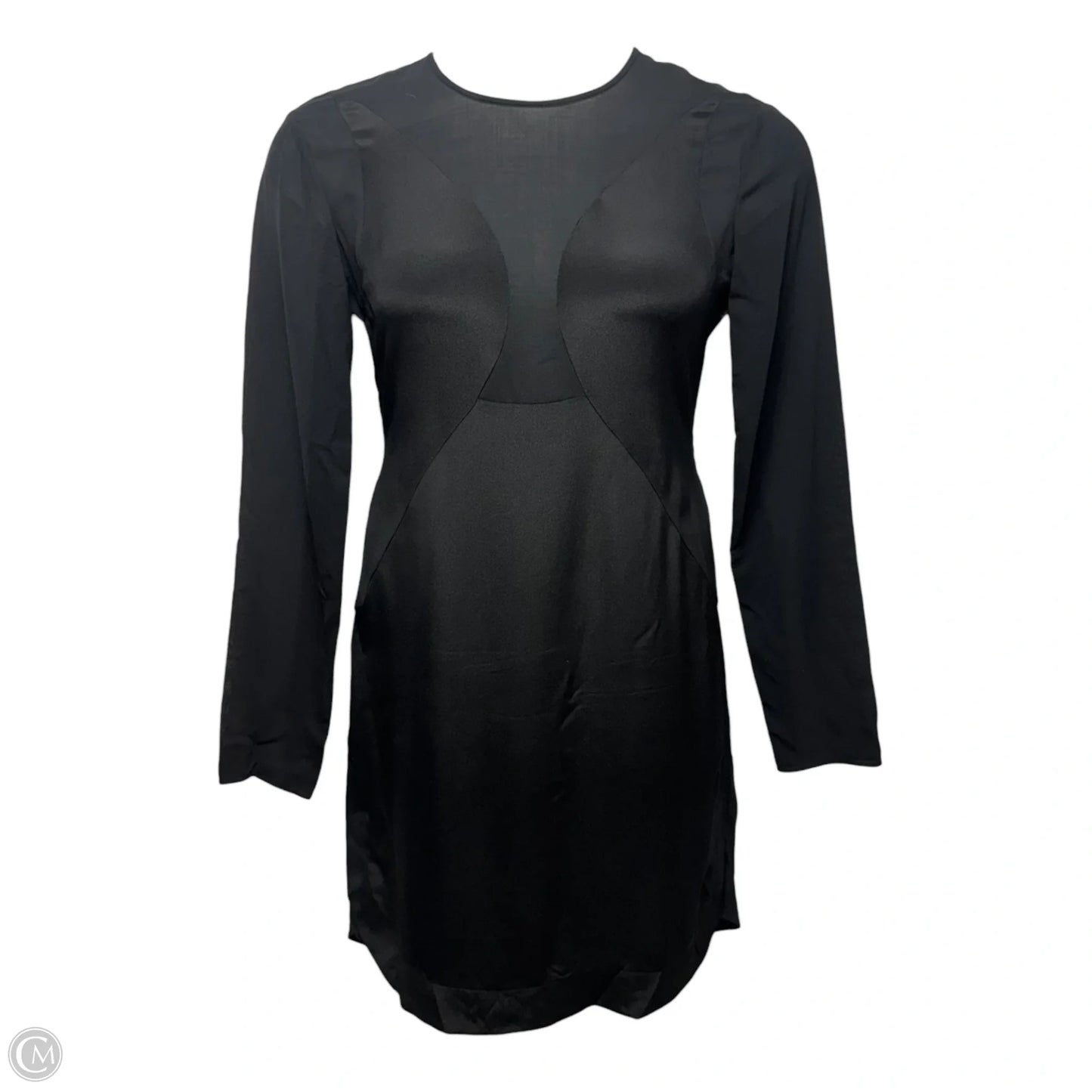 Wool & Silk Semi Sheer Dress Casual Short By Maiyet In Black, Size: 6 (EU 40)