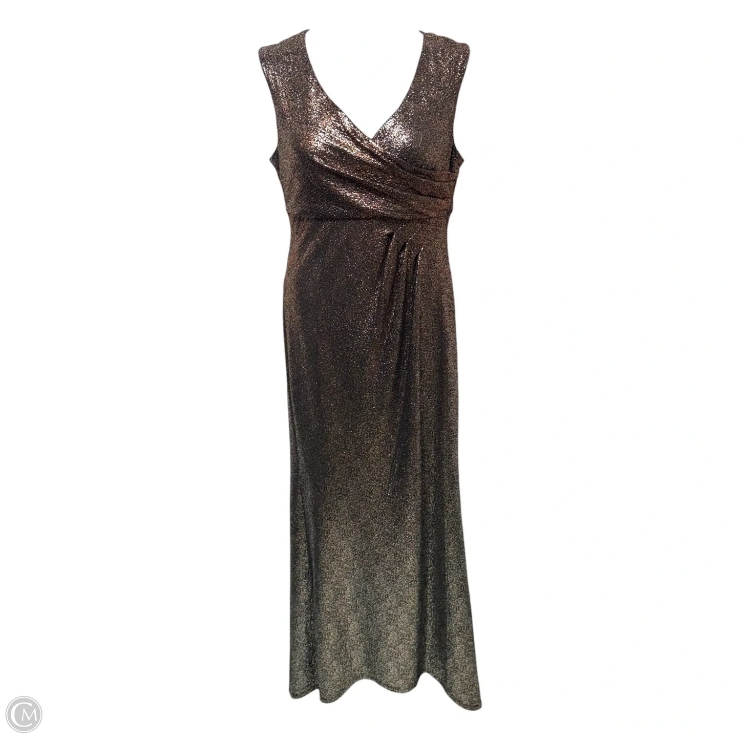 Dress Party Long By R & M Richards In Bronze, Size: 8p