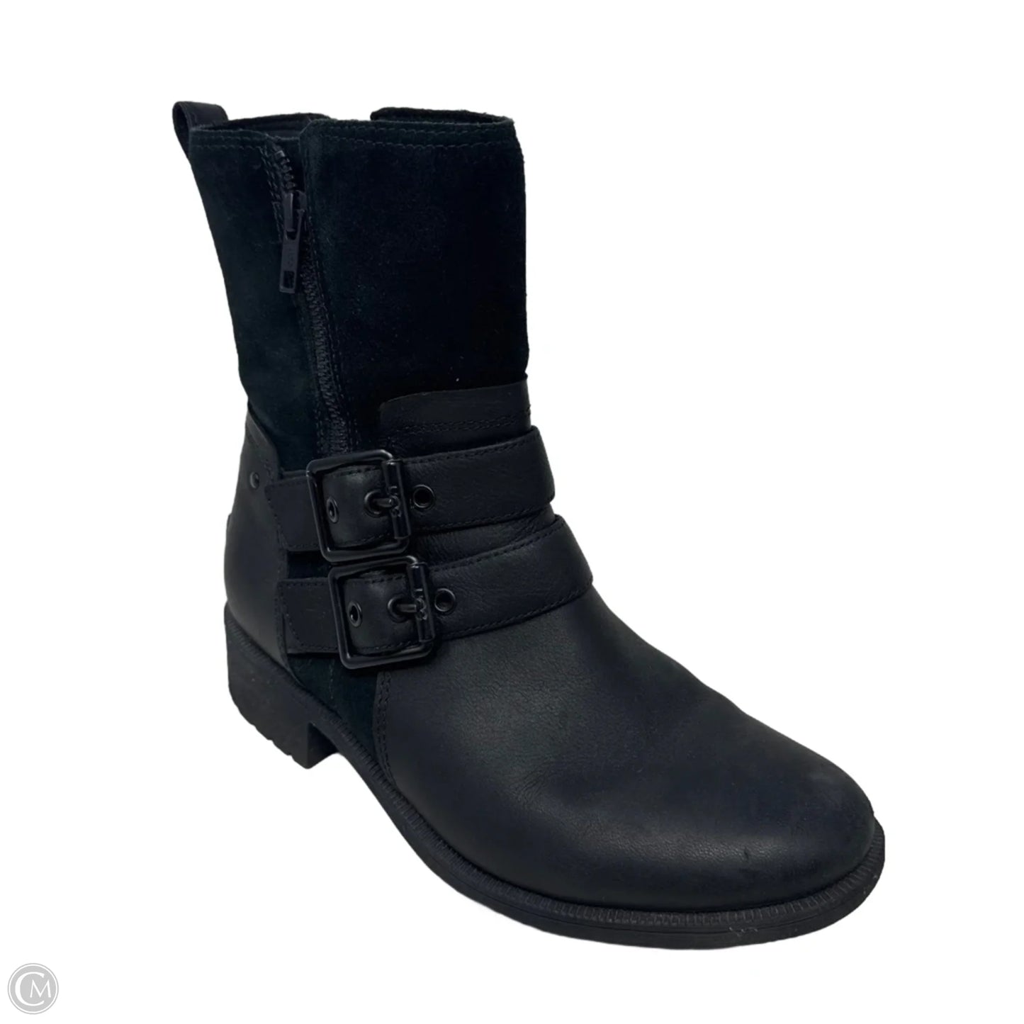 Wilde Moto Boots Designer By Ugg In Black, Size: 8