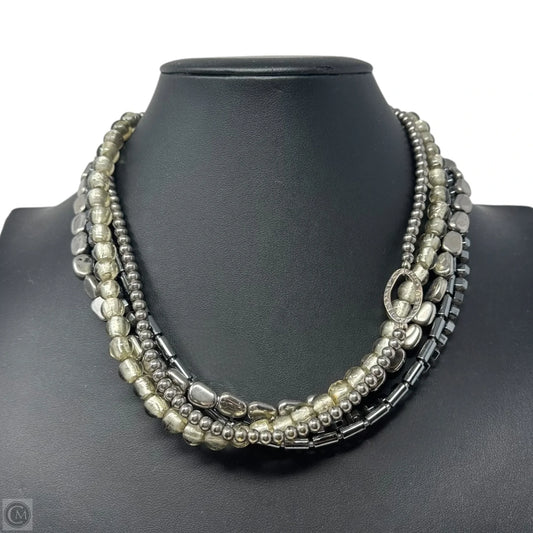 Hailstone Hematite Layered Beaded Necklace Sterling Silver By Silpada