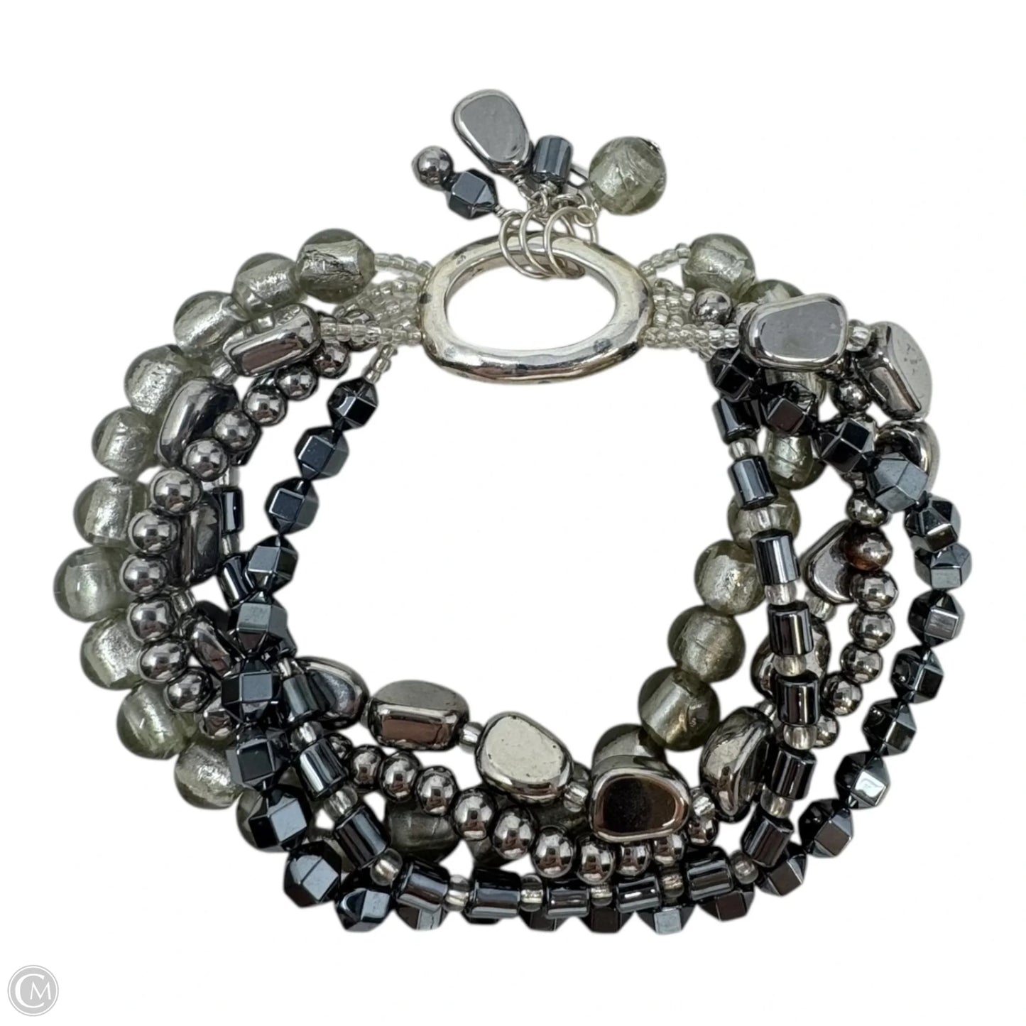 Hailstone Hematite Multi Strand Bracelet Sterling Silver By Silpada