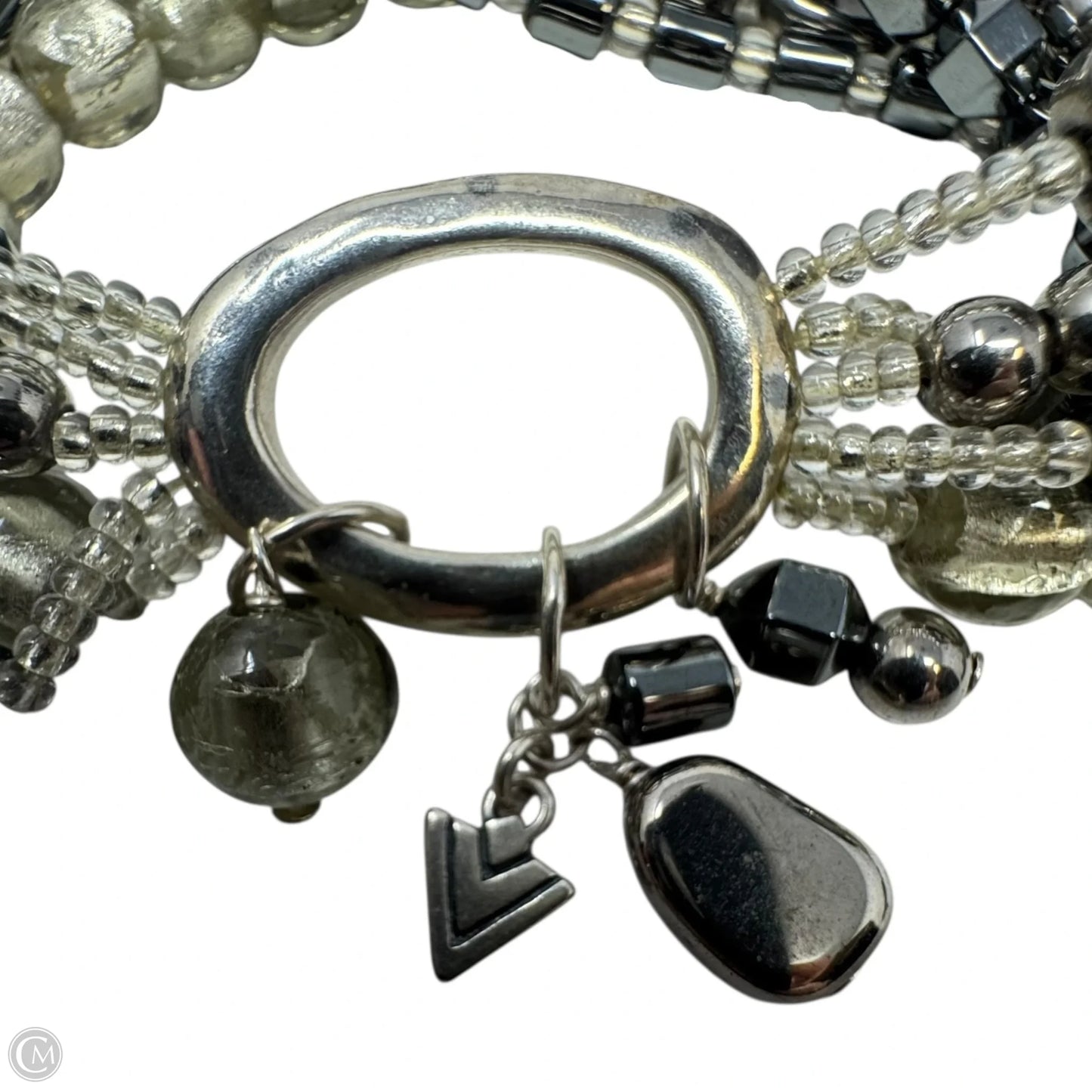 Hailstone Hematite Multi Strand Bracelet Sterling Silver By Silpada