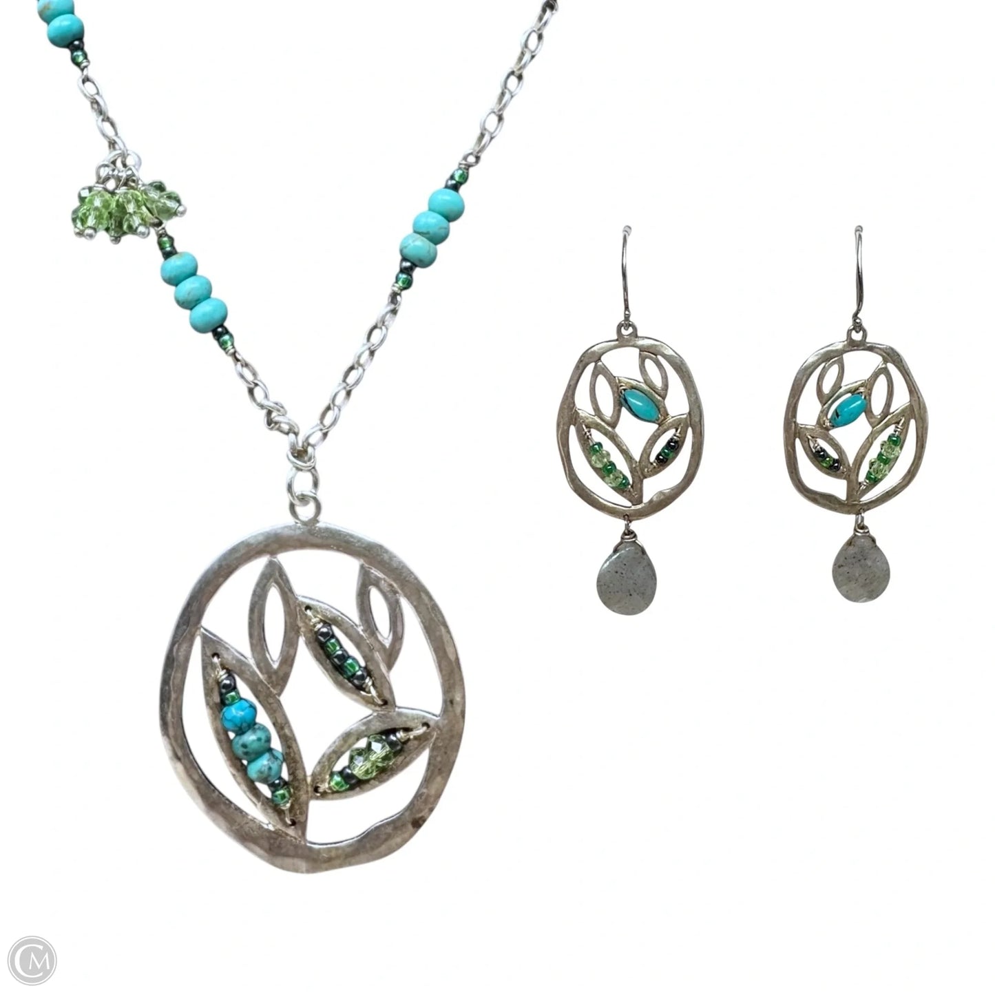 Howlite Seed Bead Necklace & Earring Set By Silpada