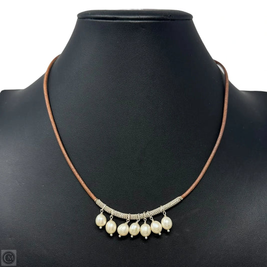 Pearls Of Wisdom Leather Cord Necklace Sterling Silver By Silpada