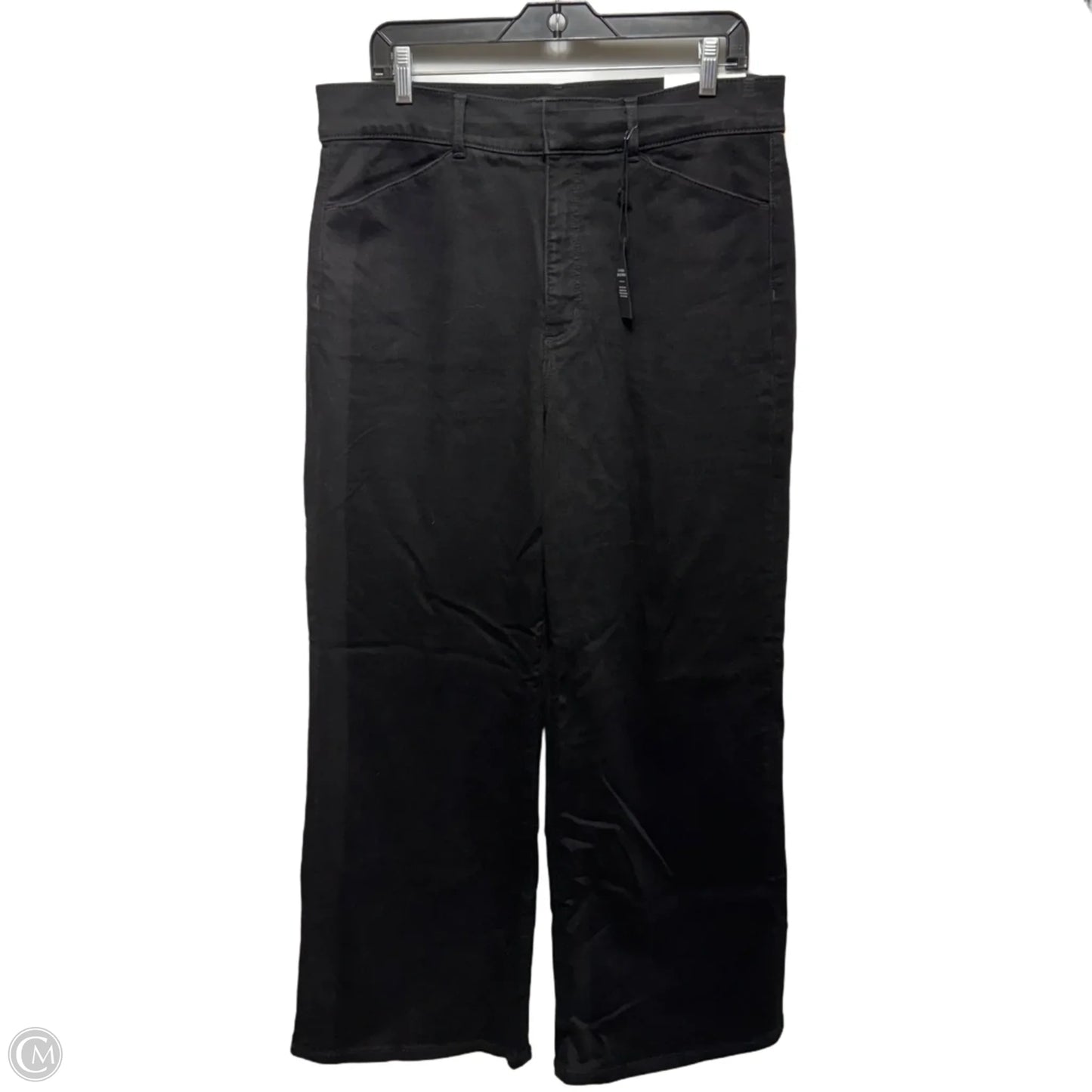 High Rise Trouser Jeans Wide Leg By Ann Taylor In Black, Size: 14