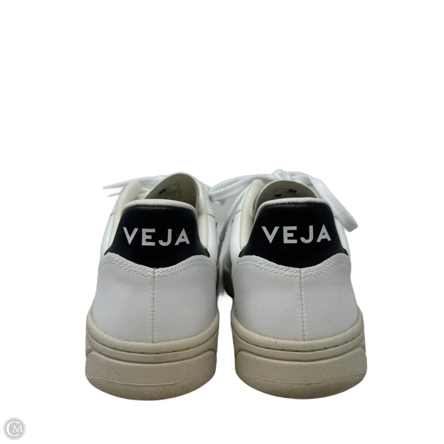 V-10 Leather Shoes Sneakers By Veja In Black & White, Size: 9