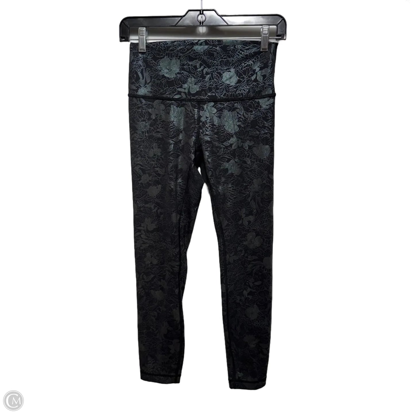 Athletic Leggings By Lululemon In Black Iridescent Foil, Size: 6