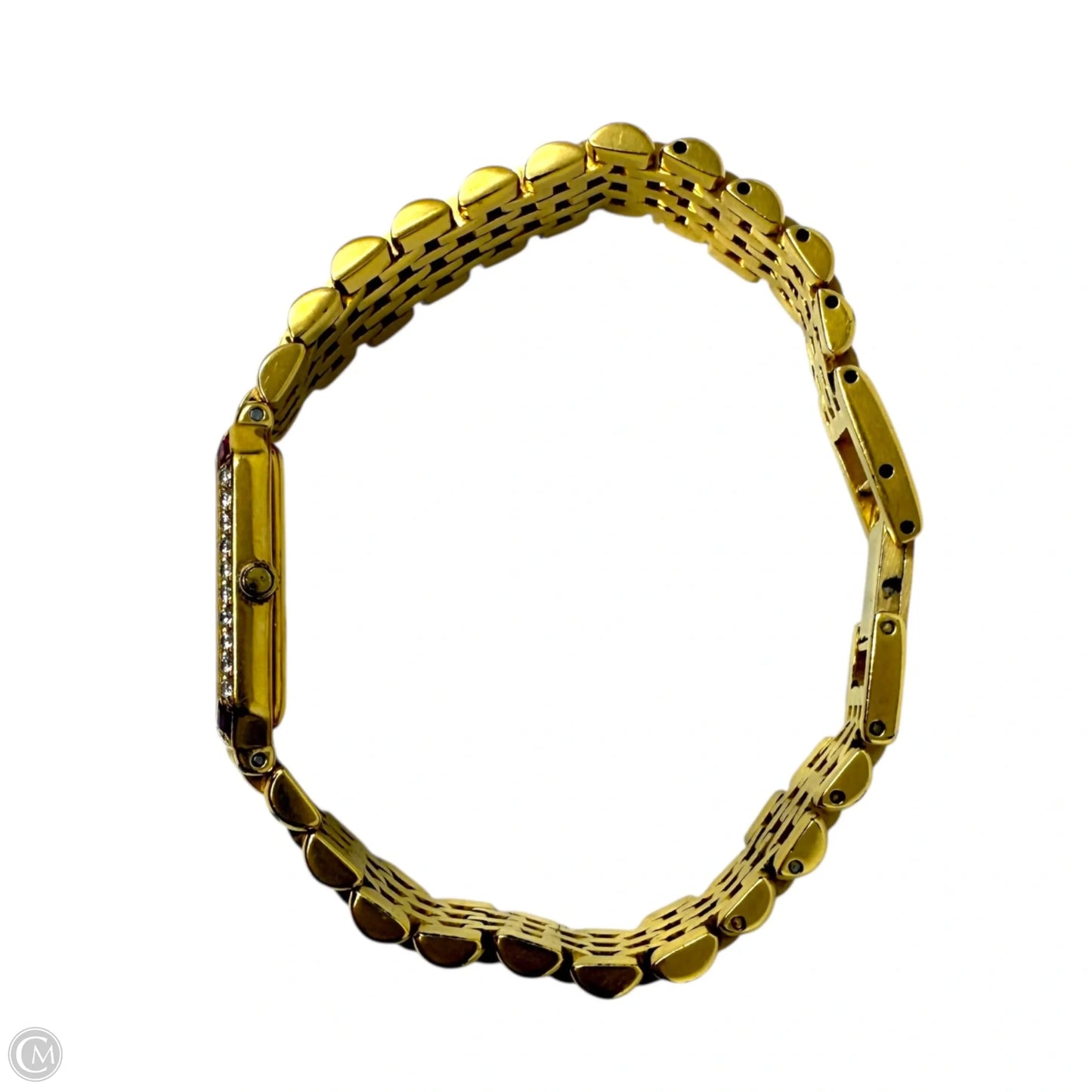 Vintage Elegance Collection Swiss Made 18k Gold Plated & CZ Bezel Watch By Daniel Mink