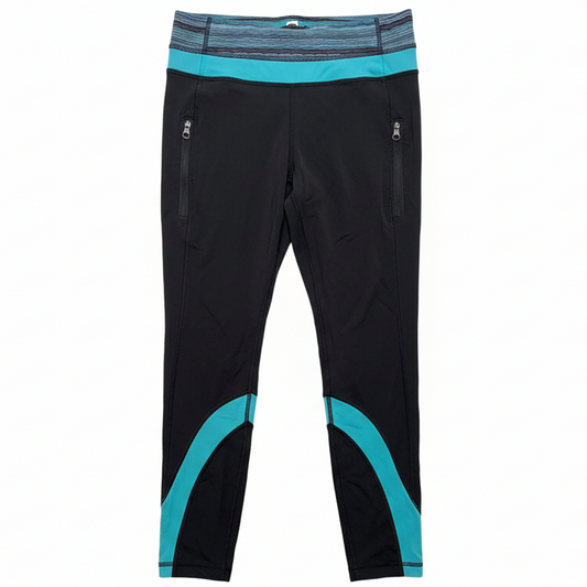Athletic Leggings By Lululemon In Black & Blue, Size: 6