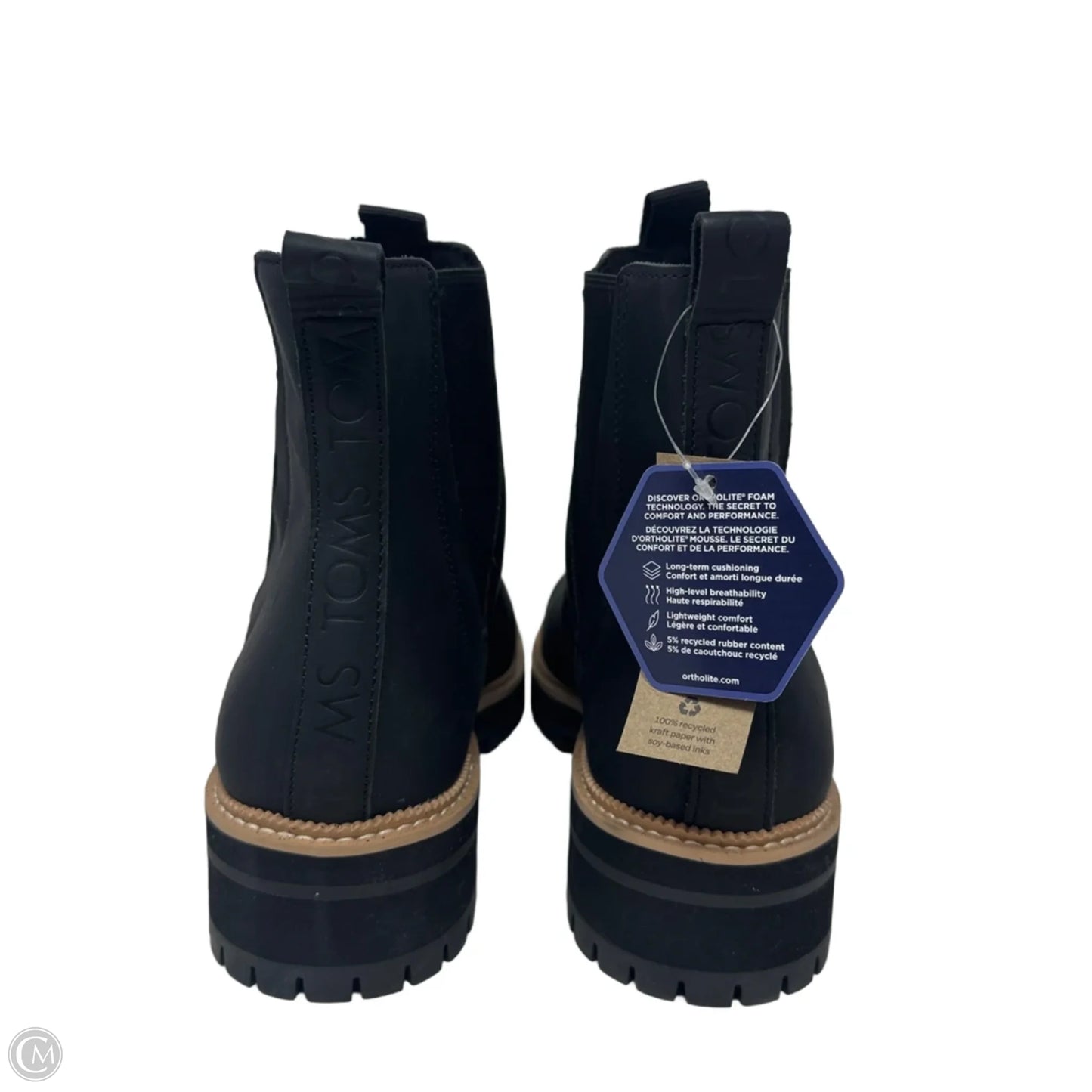 Dakota Boots Ankle Flats By Toms In Black, Size: 10