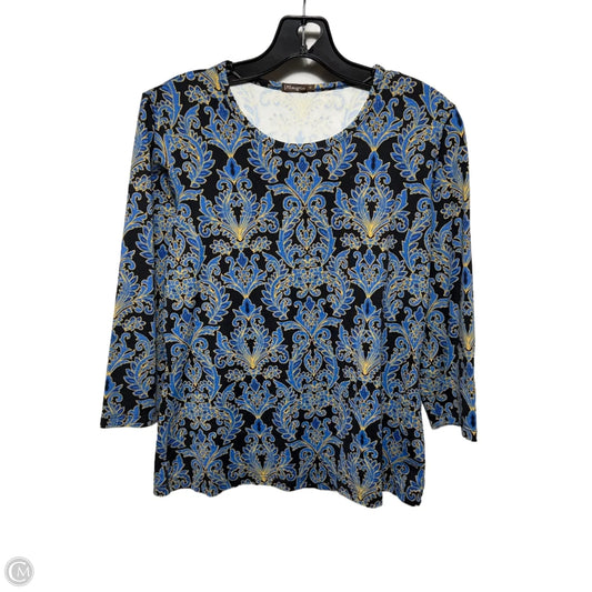 Top 3/4 Sleeve By J Mclaughlin In Blue, Size: M