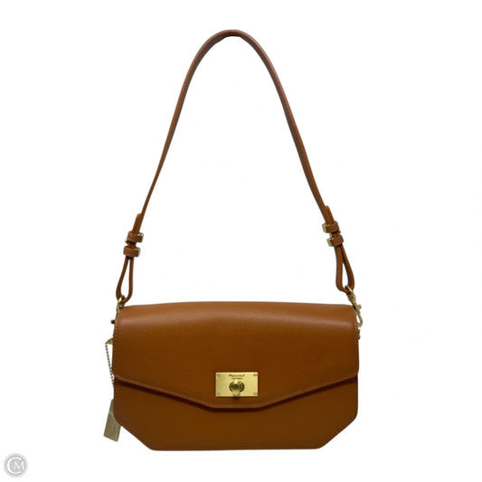 Taylor Leather Shoulder Bag By Moncrief London In Latte, Size: Medium