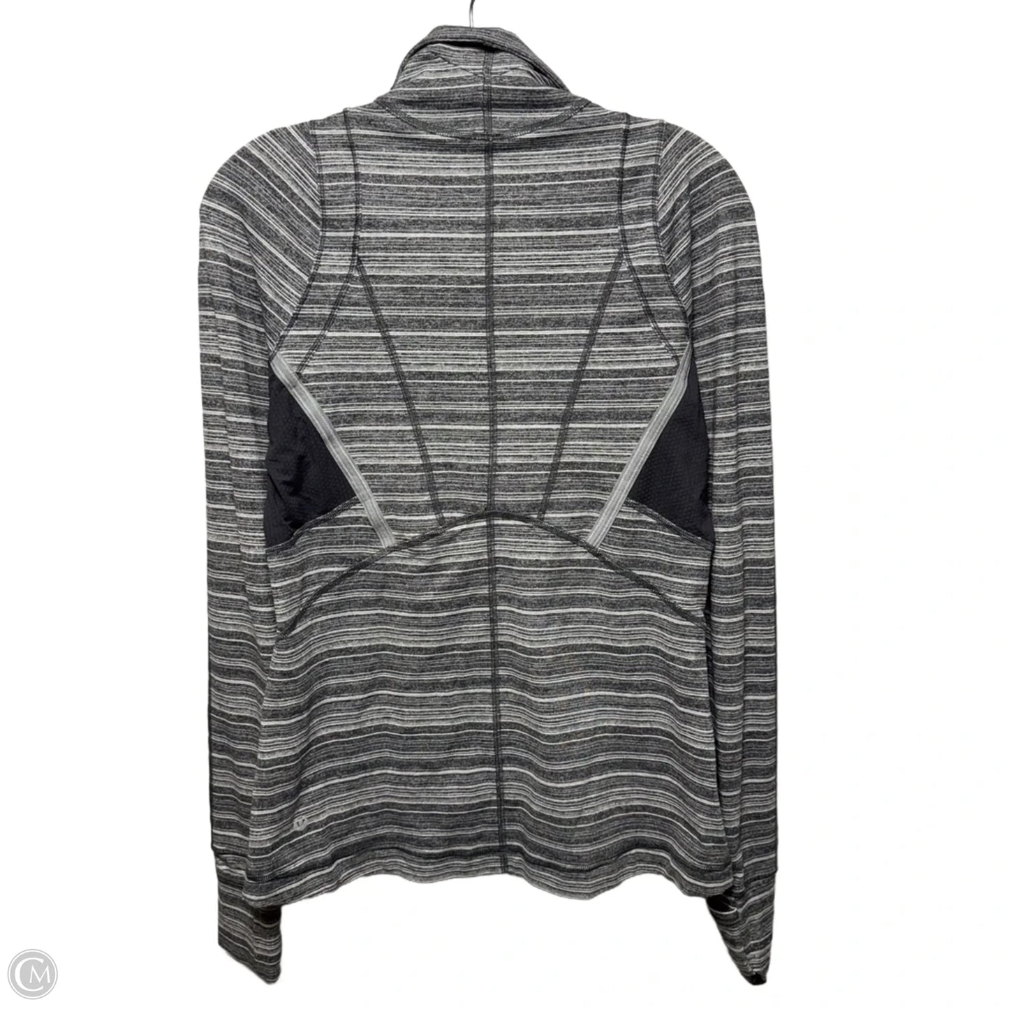 Rulu Pace Setter Half Zip Pullover Top By Lululemon In Striped Pattern, Size: 10