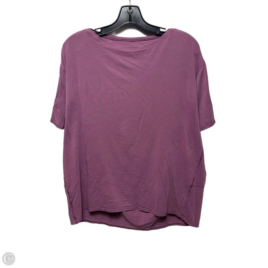 Back in Action Short Sleeve T-Shirt Athletic Top Short Sleeve By Lululemon In Purple, Size: M ESTIMATED