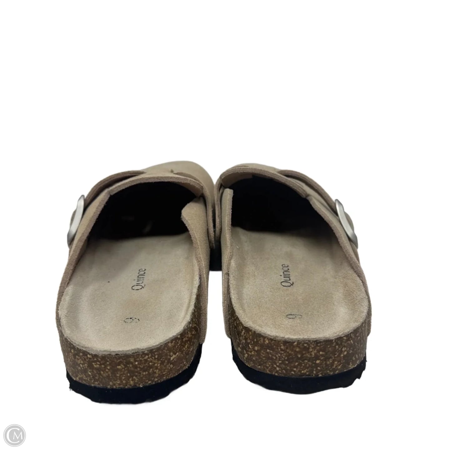 Water Repellent Suede Clog Mules By Quince In Dune, Size: 9