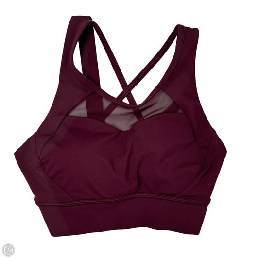 Athletic Bra By Lululemon In Maroon, Size: 6
