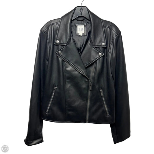Jacket Moto By Gap In Black, Size: L